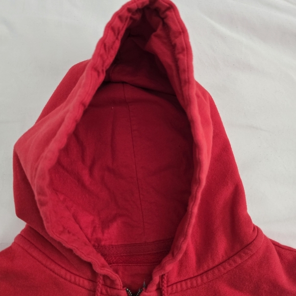 Mickey Mouse Disney World Red Full Zip Up Hoodie Sweatshirt - Picture 3 of 7